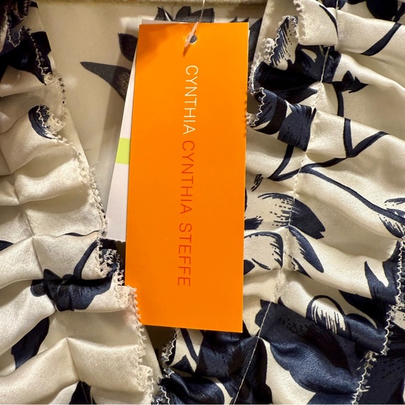 Cynthia Steffe 100% Silk Floral Midi Dress NWT - Picture 4 of 16